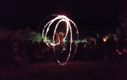 A moment of magic at the “Fairy town” festival night fire show, which has left everyone breathless