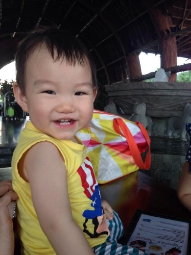 Portrait of my baby cousin Ray at a resort in Pattaya, Thailand.