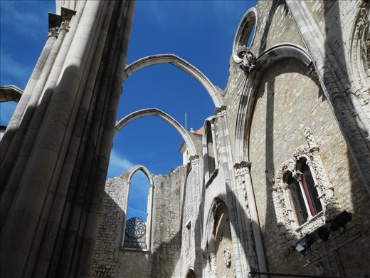 (Lisbon) Interior of Convento do Carmo
