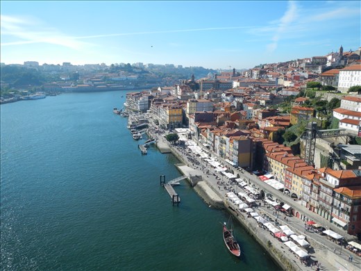 (Porto) View of Riverfront and Boat Docks