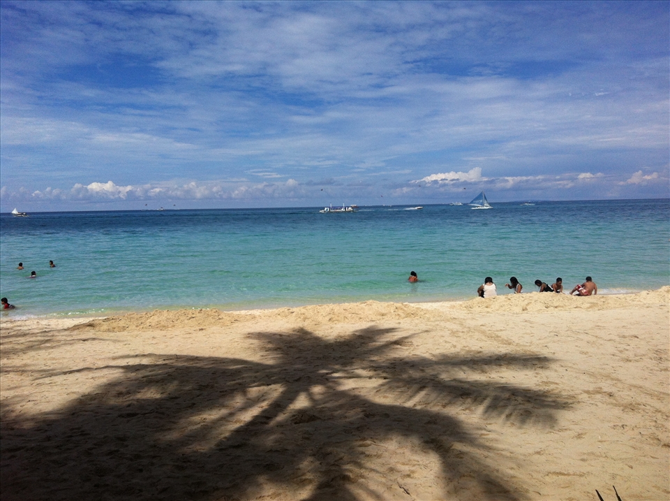 View I saw on Boracay Island, Philippines, on my first step outside the hotel.