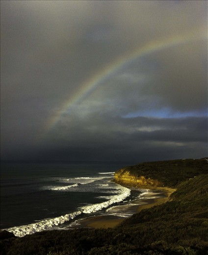 Surfer's Rainbow. Bell's Beach. The host beach of the RipCurl comp.