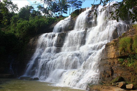 Waterfall Ujung Genteng located in West Java, Indonesia. 