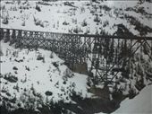train tracks going thru snowy mouantain.: by aussiesam1, Views[217]