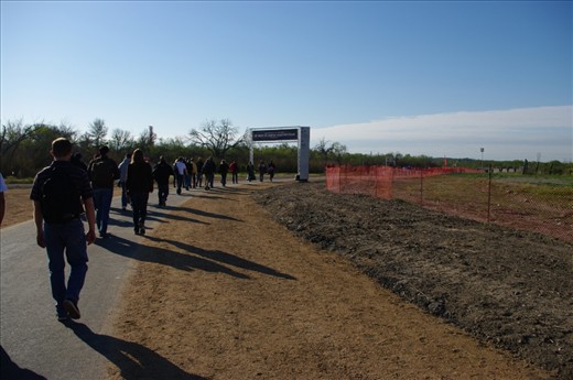 Pilgrims coming to the cathedral