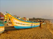 beautiful boats on the beach near Chennai, Mahabalipuram: by avalyn, Views[696]