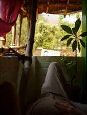 too hot to do anything but sleep....our favourite rooftop, eating spot, surprisingly wonderful salads, crroissants and coffee..... not the India I expected (Shanti Cafe, Tiruvanamalai): by avalyn, Views[693]