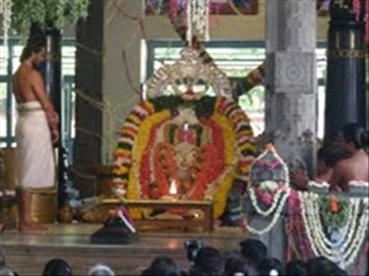 Maha Samadi - days of ceremony performed every year on the date of Ramana Maharshi's death/ ascendency ...... the ashram fills with flowers, chants and incense