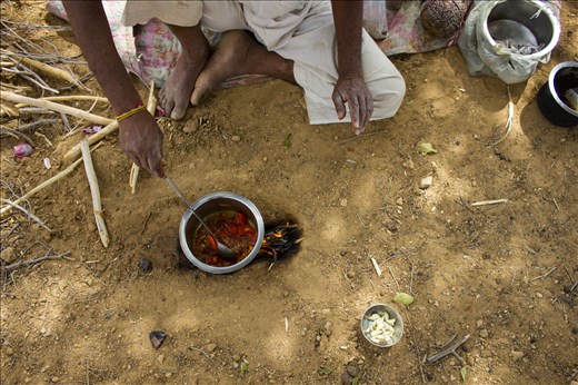 The only sounds to be heard for days were the smooth bubbling of chai or curry. 