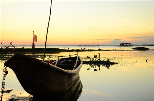 A boat at Angono Town Lake.