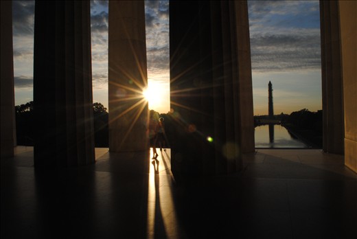 i have taken this picture in Lincoln Memorial in morning time