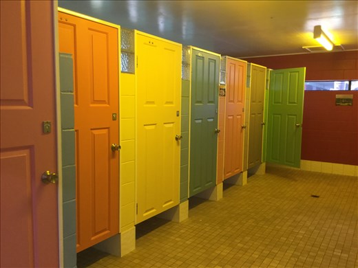 Conway Beach Ladies Room doors