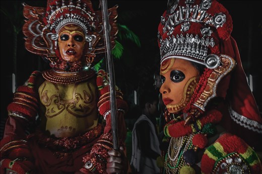 Theyyam artists. 