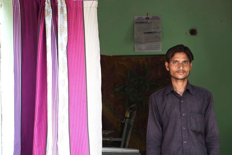On the road to Agra we stopped to interrupt this barber enjoying the afternoon breeze behind his curtain, he calmly and happily obliged to having his portrait taken. Barbers in India exude a sense of calm, a must when wielding a razor sharp cut throat blade.