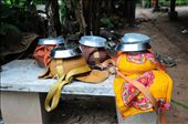 Monks are dependent on on the generosity of others for their most basic needs. Alms bowls sit cleaned and ready for the morning walk. 
Each morning Monks walk the streets to receive gifts food and water from the public. In exchange the monks will recite a prayer fo the donor. Siem Reap - Cambodia: by barendjr, Views[344]