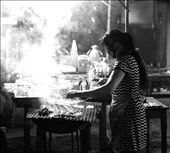 At night the fields go quiet, its the handful of Shaxi restaurants that come alive with the hiss and sizzle of street cooking. 
The smell blankets the village luring you in for a feed, beer and attempt to have some interesting conversations with the locals.: by barryomahony, Views[410]