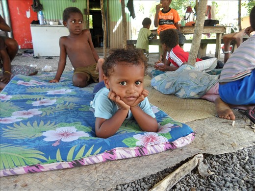 Excited kids from remote village, it was first time for them to a white face