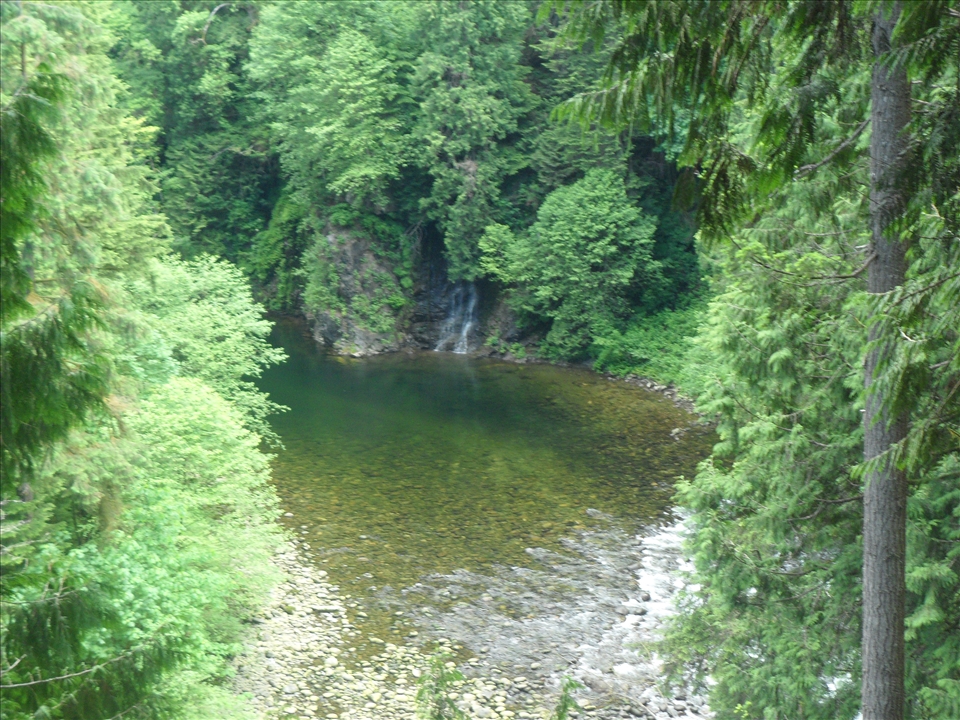 Peeking at a waterfall 