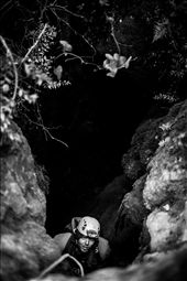 Speleologist entering the cave Malhada de Dentro: by bbarros, Views[345]