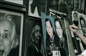Seen at Hanoi, portrait artist in his small traditional gallery. : by bebacastellan, Views[347]