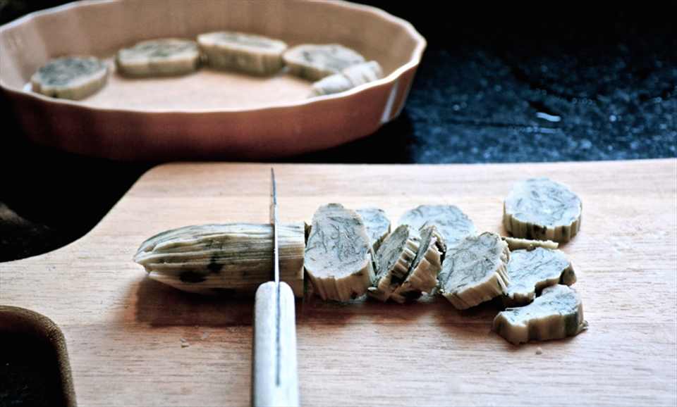 Slicing the tamalitos