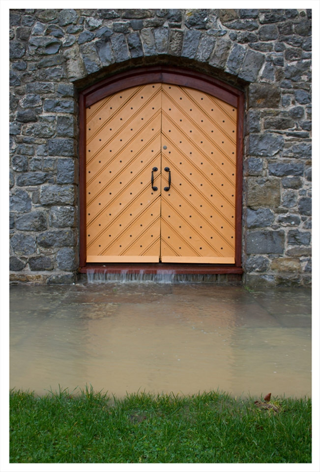 Sadly, the water got into some houses at the bottom of the hill