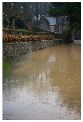 In the morning the valley was flooded in a small village called St Donats, Wales