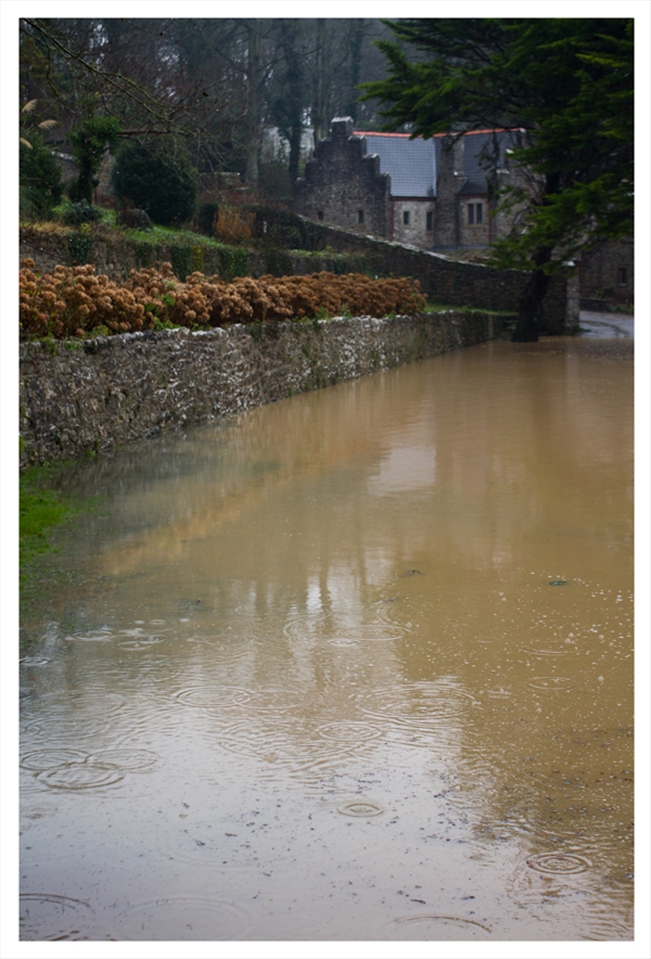 In the morning the valley was flooded in a small village called St Donats, Wales
