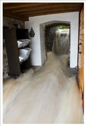 The water gathered overnight on a field and flooded the buildings in the morning: by beleznay, Views[255]