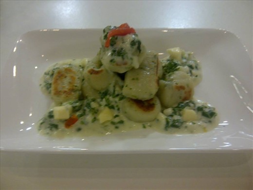 The only picture I have of my gnocchi from that day!