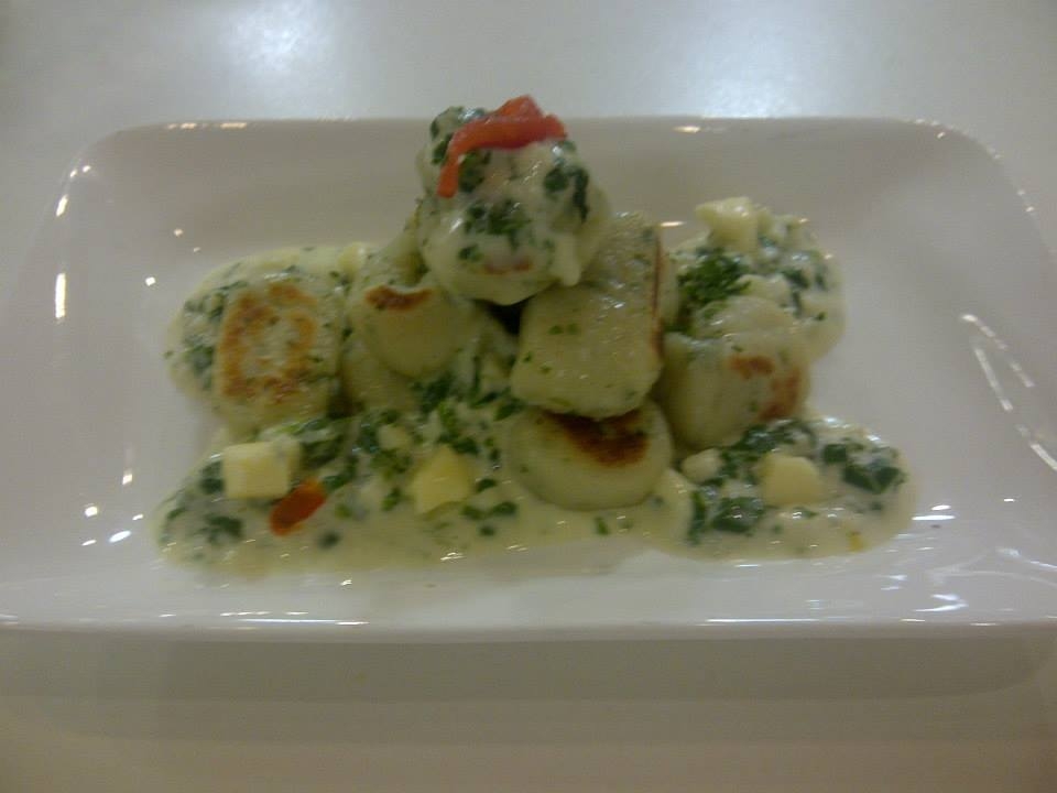 The only picture I have of my gnocchi from that day!