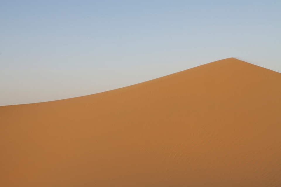 Sand dunes make up the vast majority of the Arabian desert and they are quite often all that you can see