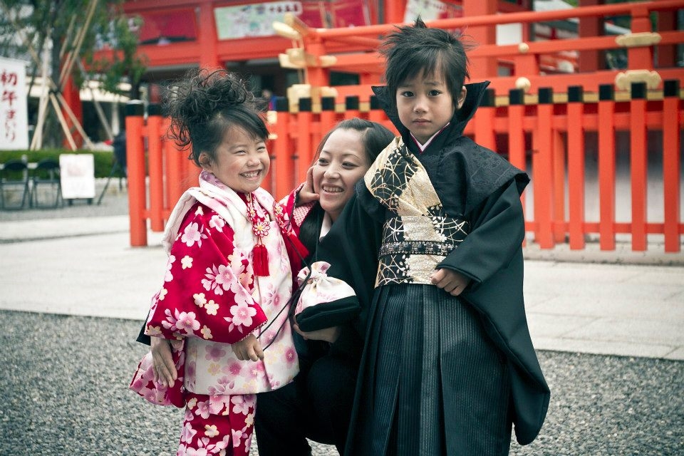 Mother & her two children