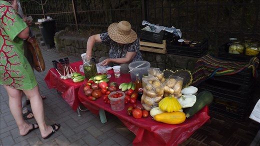 Kaliningrad is among Russian poorest regions. A teacher earns monthly 220 euros. Many women make up their wages selling their dacha's products.