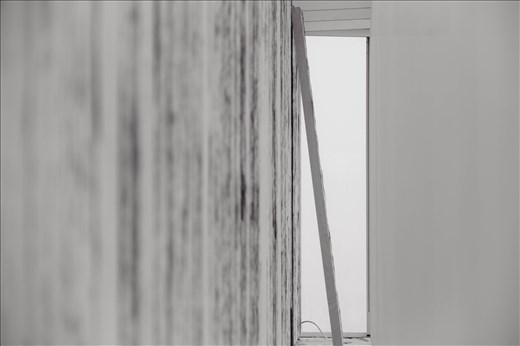 A shot right through the entire building. That one panel was damaged.