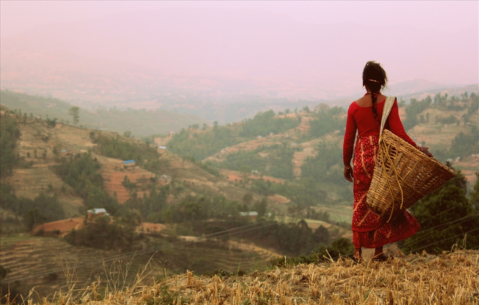 A women stares into the vast valley
