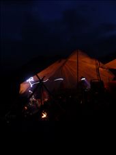 Once light conditions no longer permit for a moderately safe work environment, camp is made. The canopies from the cargo chutes utilized as shelters.: by benjamin_louwerse, Views[783]