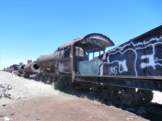 Train graveyard, near Uyuni.
