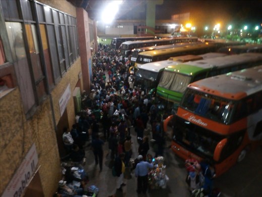 Santa Cruz bus terminal. Crazy!