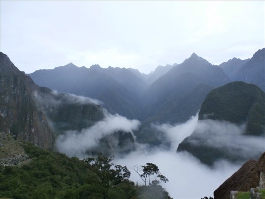 The view from Machu Picchu. Sunrise.