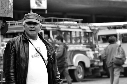 Barker serves as the driver's conductor calling for passengers