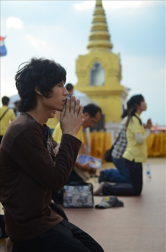The Golden Mount, Bangkok on the Thai King's birthday, 2012.