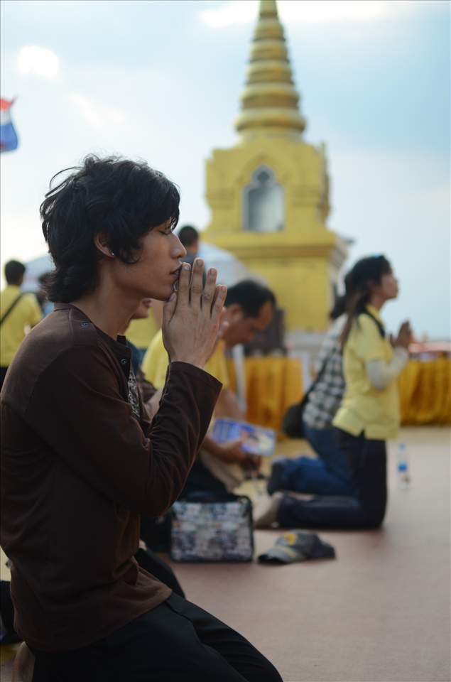 The Golden Mount, Bangkok on the Thai King's birthday, 2012.