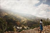 A view rarely shown by the media.  A women waits for a bus in the mountains surrounding Port Au Prince.: by beyoustill, Views[247]