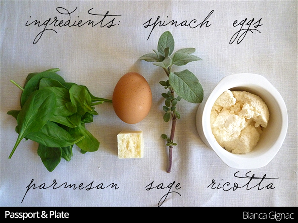 The main ingedients you'll need to make malfatti.
