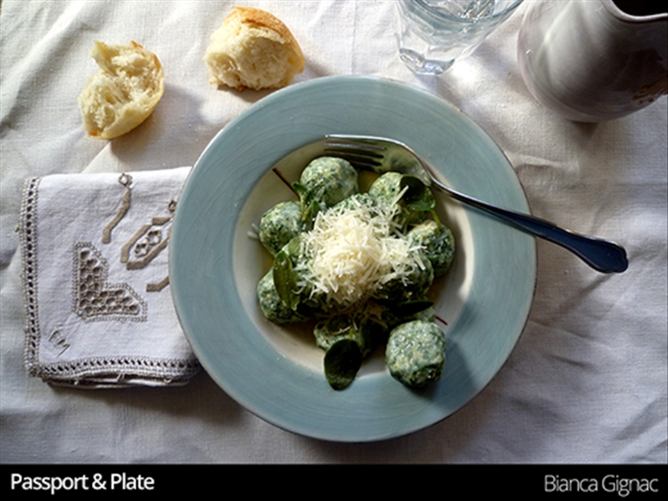 Serve malfatti with sage butter, grated Parmesan cheese and love.