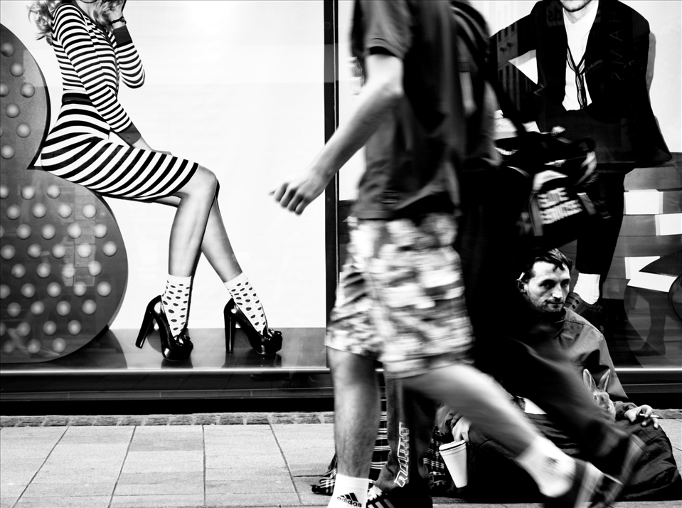 This man granted me permission to photograph him and his pet rabbit. He told me he has been homeless for 8 years. 