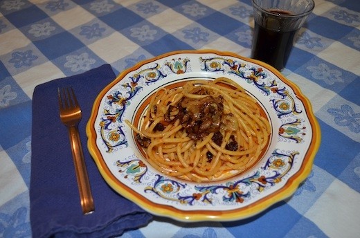 Garnish with Sauted Onions and Garlic.