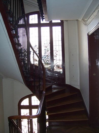Paris -- view from from door of apartment of staircase
