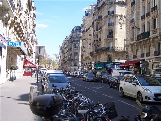 Paris -- street-level view from ground floor building entry